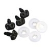 Dierenneus zwart 12mm  4st