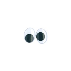 Oog Beweegb pupil ovaal 18mm  /5paar