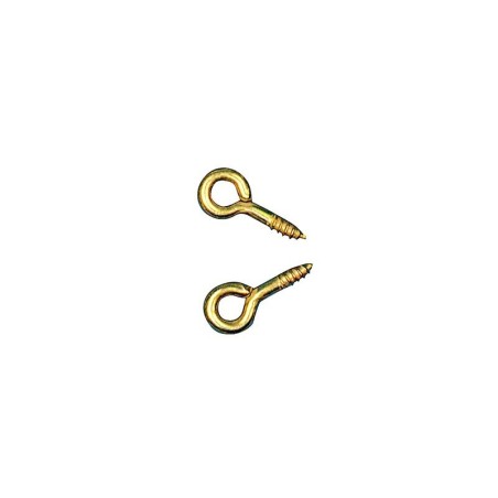 Vijsoog / ringschroef 12x5mm messing  /24st