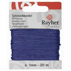 Sieraadkoord 1mm glanzend blauw 20m