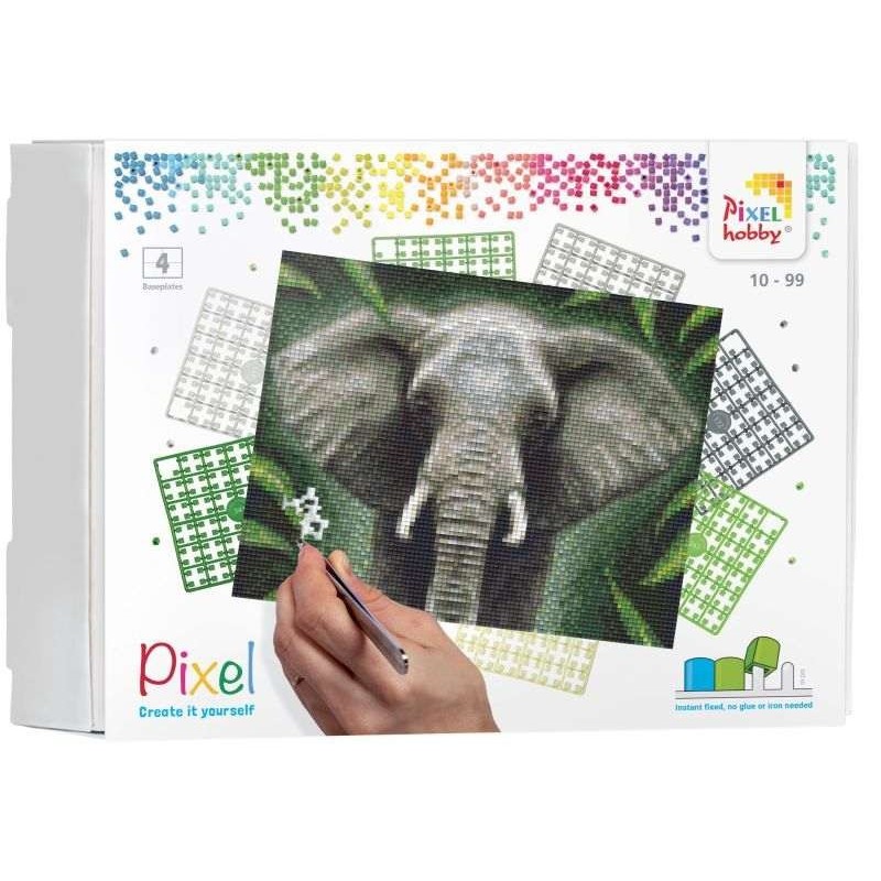 Pixel pakket 4 basispl Olifant 203x254mm