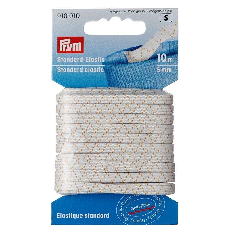 Gold-Zack elastic stand. 5mm wit/10m