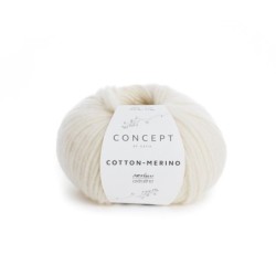 COTTON-MERINO 100 gebroken wit  50gr.