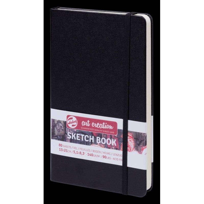 Talens  schetsboek zwart 13x21 140grams