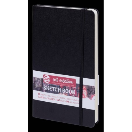 Talens  schetsboek zwart 13x21 140grams