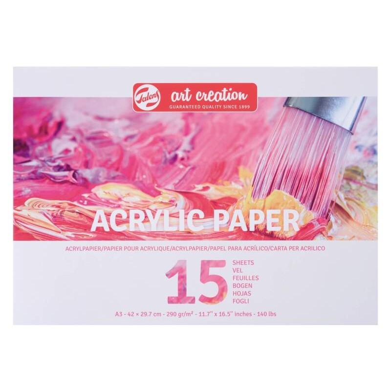 Talens Acrylpapier A3, 290g, 15 vellen, FSCM80