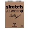 Spiraalblok Sketch A4 100F 90g wit