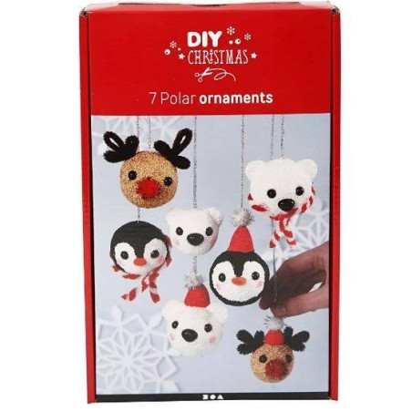 Themaset Kerstballen 7 polar ornaments
