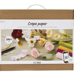 Creatieve maxiset, crpepapier, Bloemen, Crpe-ver