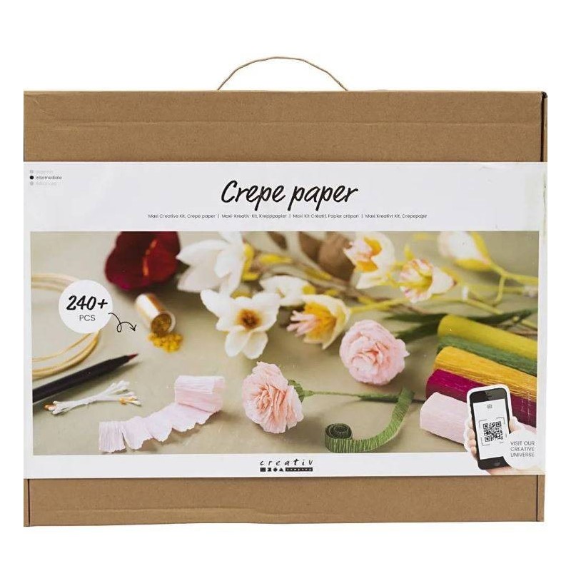 Creatieve maxiset, crpepapier, Bloemen, Crpe-ver