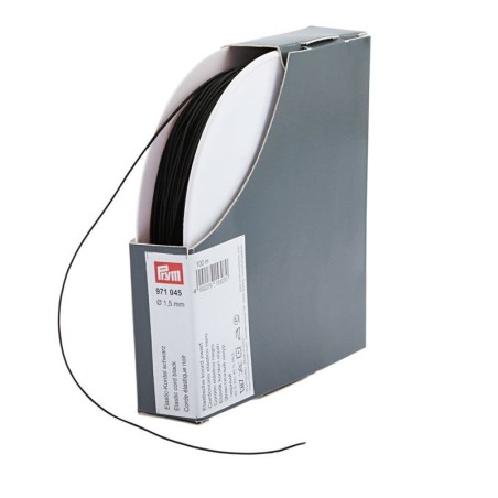 Elastischekoord1,5mmzwart/PER METER