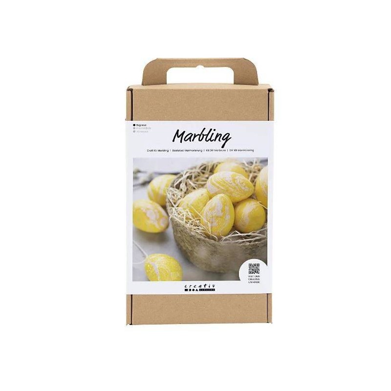 Hobbyset Marmer, roze, geel, 1 set