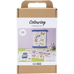 Hobbyset Kleuren, Vlinder en robot, vrolijke kleur
