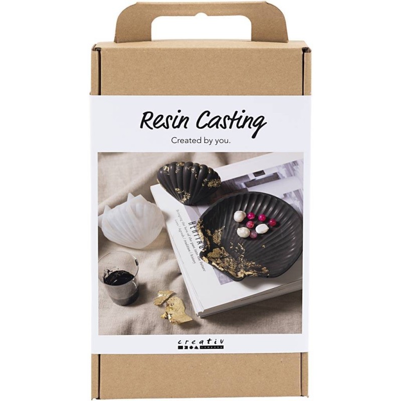 Hobbyset Hars Gieten, Mossel, zwart, goud, 1 doos