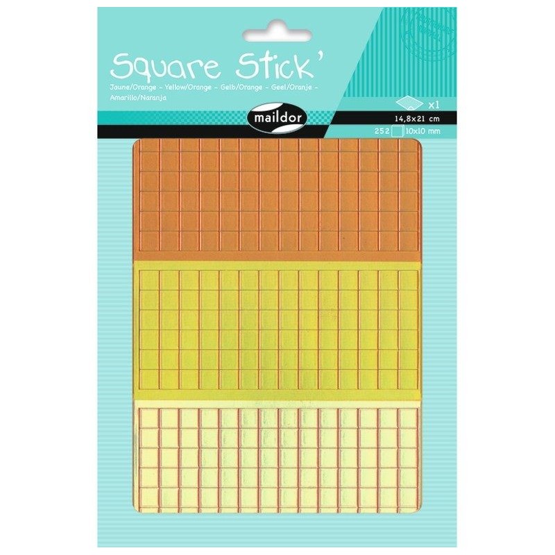 Mozaiek stickers 1cm geel/oranje 252