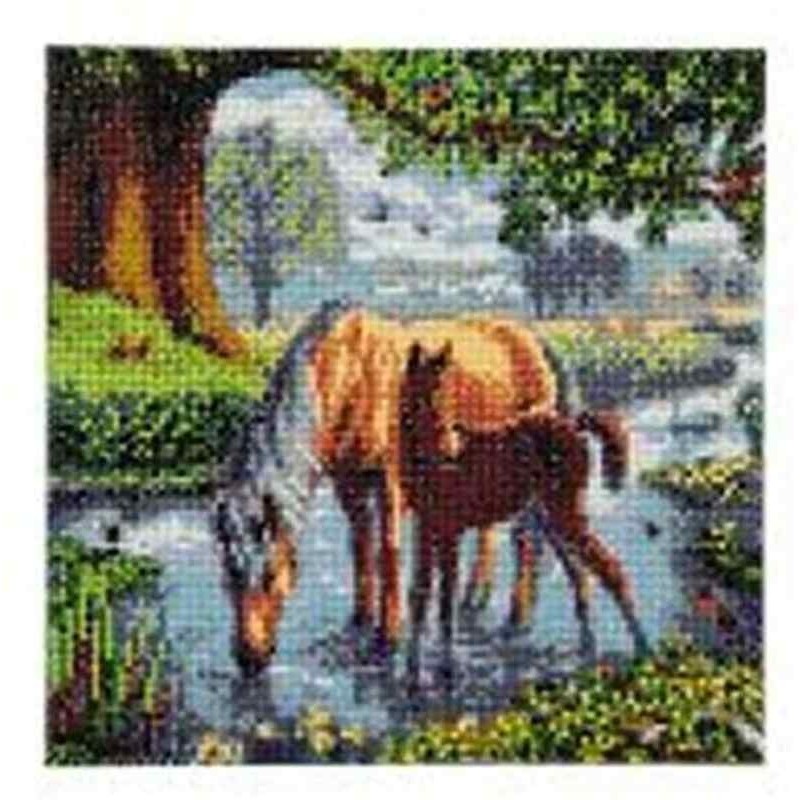 Crystal Art Kit fell ponies 30x30cm
