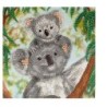 Crystal Art card Koala Cuddles, 18x18cm