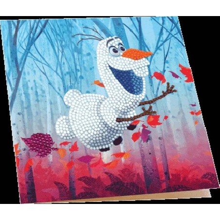 Floating Olaf, 18x18cm Crystal Art Card DISNEY