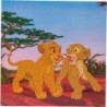 Simba and Nala, 18x18cm Crystal Art Card DISNEY