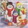Crystal Art Card kit. Snowman Family Fun