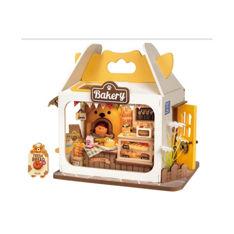 Robotime DIY huisje teddy's breadbox
