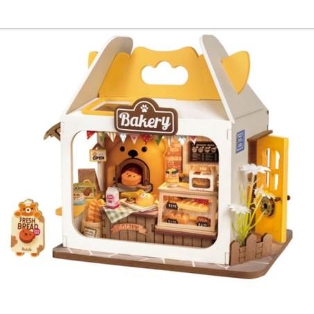 Robotime DIY huisje teddy's breadbox