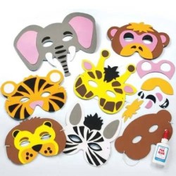 CRAFT IT Jungle Animal Foam Mask Kits (Pack of 6)