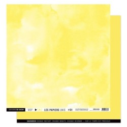 Papier scrapb. n31 JAUNE CITRON