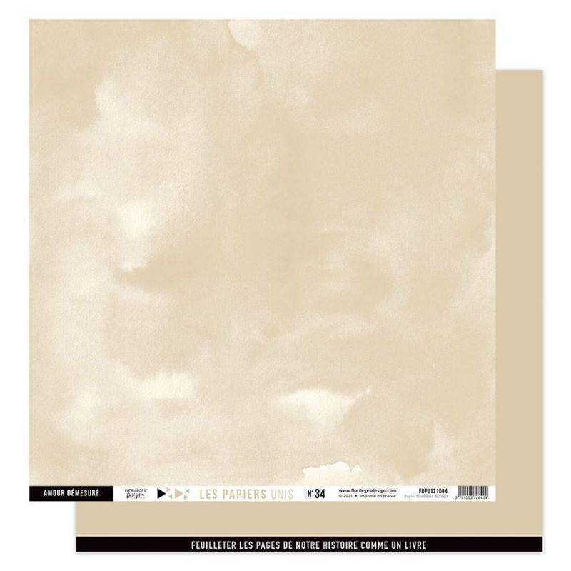 Papier scrapb. n34 BEIGE BLOND