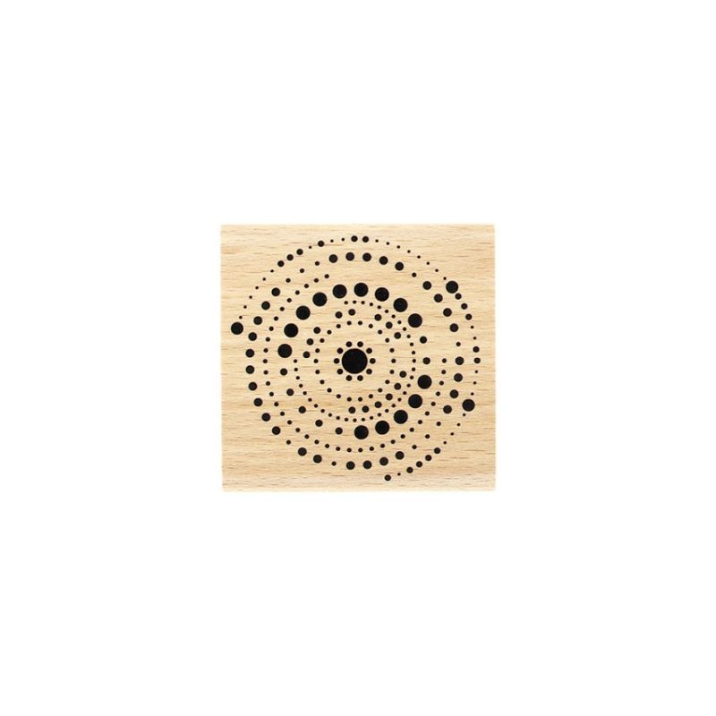 Tampon bois CERCLES EN POINTS