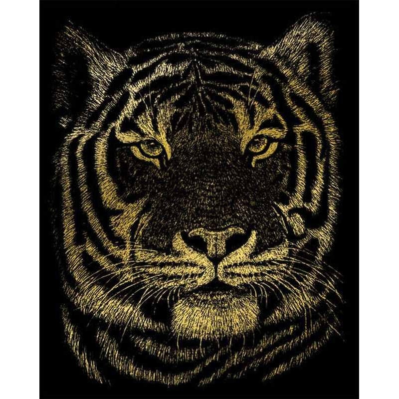 Scrappfolie Goud Bengal Tiger GOLF23