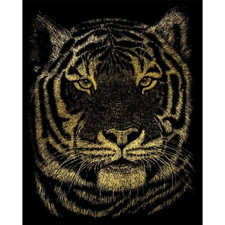 Scrappfolie Goud Bengal Tiger GOLF23