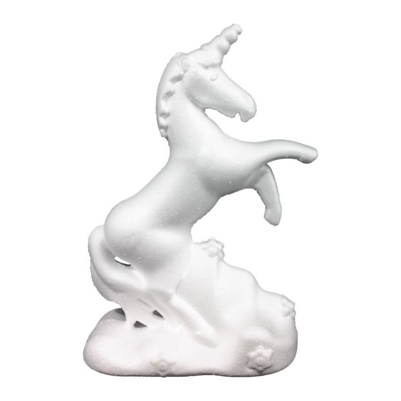 Styropor eenhoorn op voet 17 cm