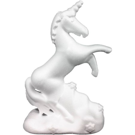 Styropor eenhoorn op voet 17 cm