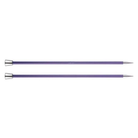 Knitpro Zing Breinaalden met knop mtallic 7mm   4