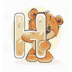 Telpakket alfabet beer  Letter H