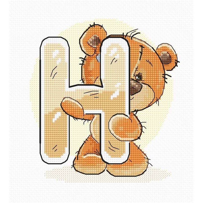 Telpakket alfabet beer  Letter H