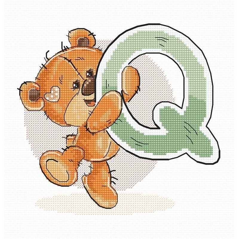 Telpakket alfabet beer  Letter Q