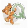 Telpakket alfabet beer  Letter Q