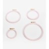 Borduurring met bloemetjes PINK 15,5cm / ST