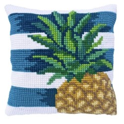 Kruissteekkussen Pine Lime 'ananas'