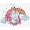 Voorbedrukt kruissteekpakket Rainbow Unicorn