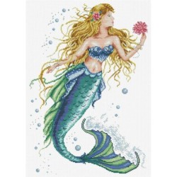 Voorbedrukt kruissteekpakket Mermaid Wish