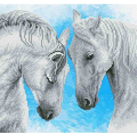 Voorbedrukt kruissteekpakket Horse prayer