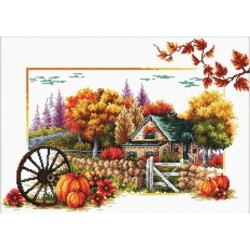 Voorbedrukt kruissteekpakket Autumn Farm
