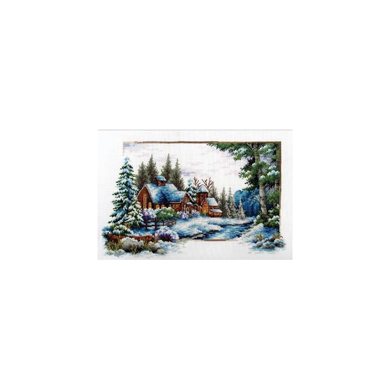 Voorbedrukt kruissteekpakket Winter Snow