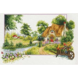 Voorbedrukt kruissteekpakket Summer Cottage