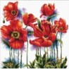 Voorbedrukt kruissteekpakket Lovely Poppies