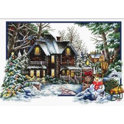 Voorbedrukt kruissteekpakket Winter Comes