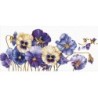Voorbedrukt kruissteekpakket Purple Pansies